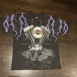 Harley-Davidson Tee with Purple Lightning